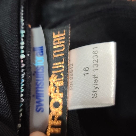 NWT Swimsuits For All Tropiculture Womens Swimsuit Ruched Bra Boning Sz 16 - Picture 7 of 12